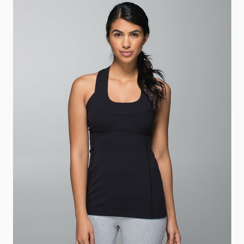 Lululemon Scoop Neck Workout Tank Navy Blue
